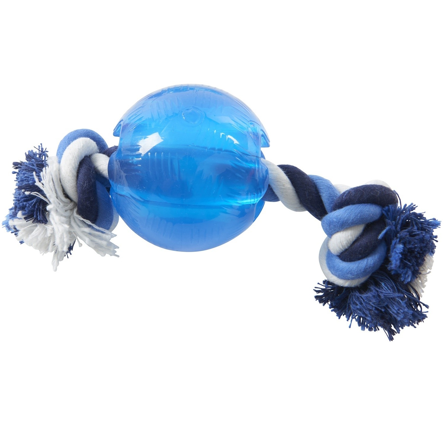 Pelota Para Perro Con Cuerda Talla M Azul