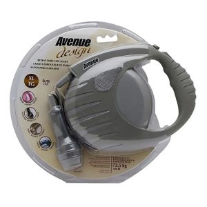 Correa Para Perro Avenue Retráctil Talla XL Gris
