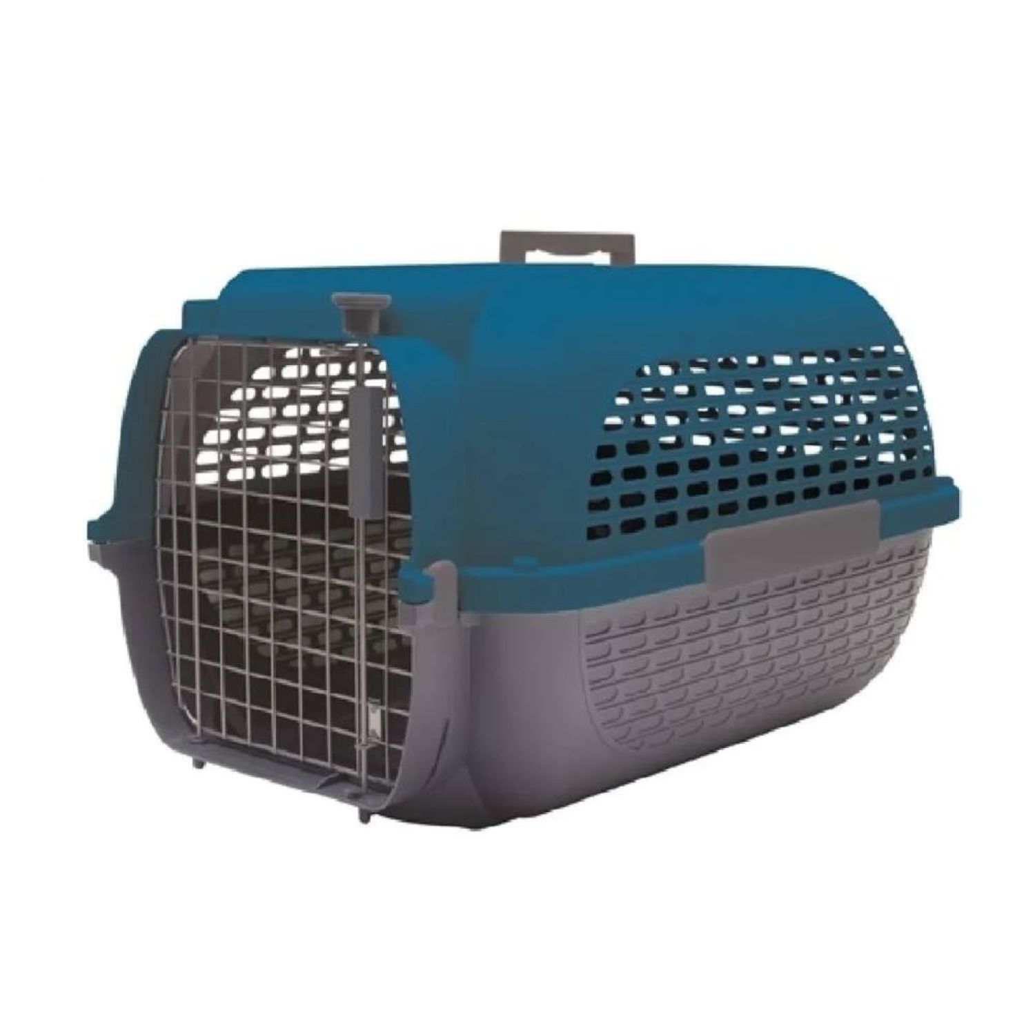 Guacal Para Perro Dogit Base Gris y Tapa Azul Talla M