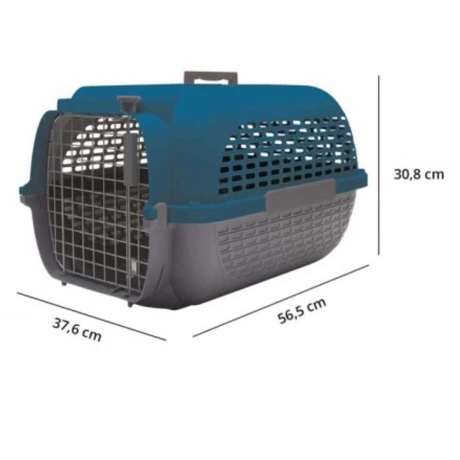 Guacal Para Perro Dogit Base Gris y Tapa Azul Talla M - Imagen 2