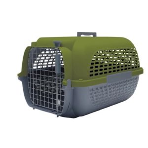Guacal Para Perro Dogit Base Gris Tapa Khaki Talla L