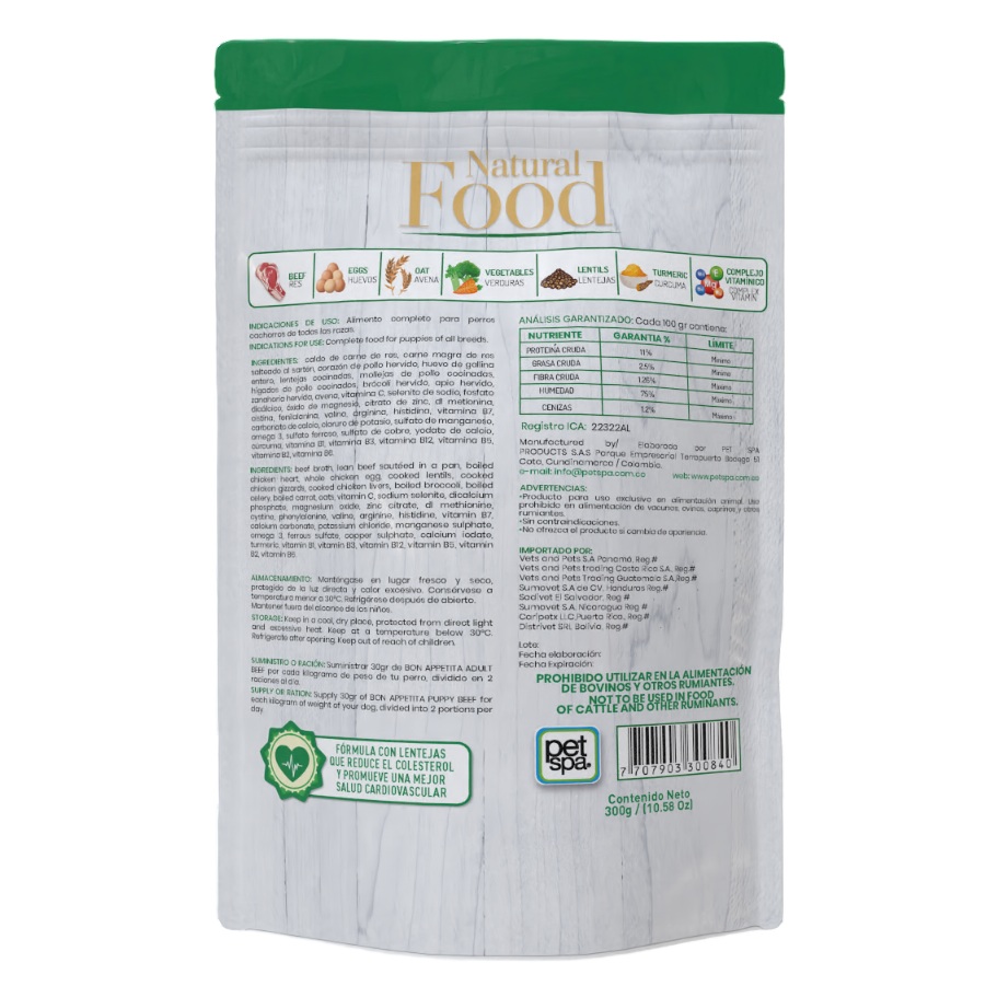 Bon Appetita Perro Adulto Res - Alimento Húmedo 300g - Imagen 2