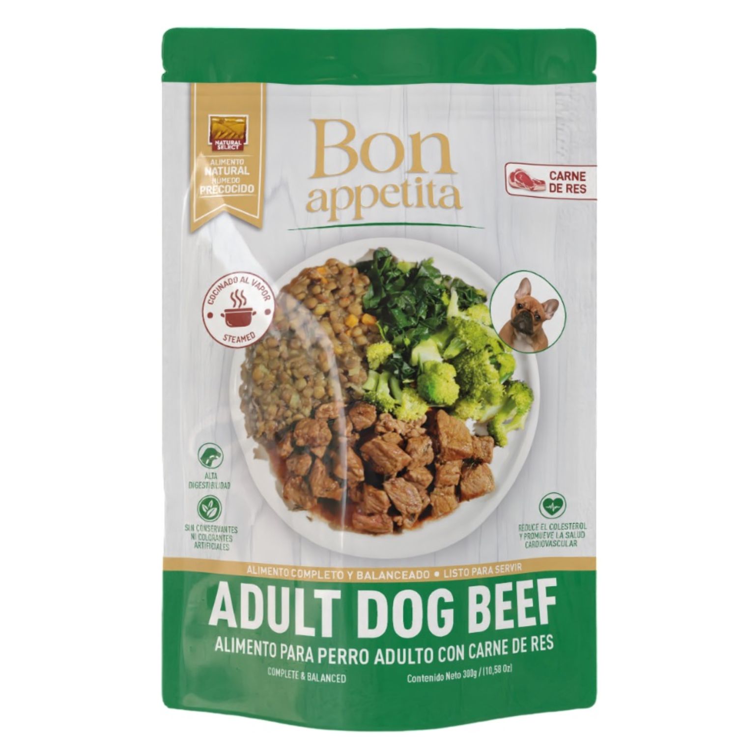 Bon Appetita Perro Adulto Res - Alimento Húmedo 300g