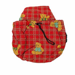 Cargador Para Mascota Roja Con Diseño De Osos