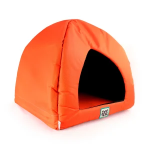 Cama Para Mascota Pet Spa Tipo Iglu 45cm x45cm x45cm Naranja