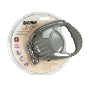 Correa Para Perros Avenue Retractil Gris Talla L