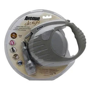 Correa Para Perro Avenue Retráctil Talla XL Gris