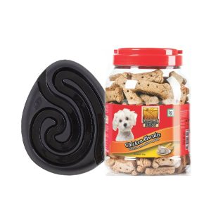 Dúo Comedero Buster Negro+Galleta Natural Select Bombonera Pollo x 1100