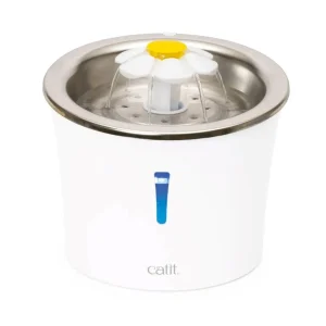Fuente De Agua Para Gato Cat It Acero Inoxidable Con Flor 3 Lt - Pet Spa Colombia