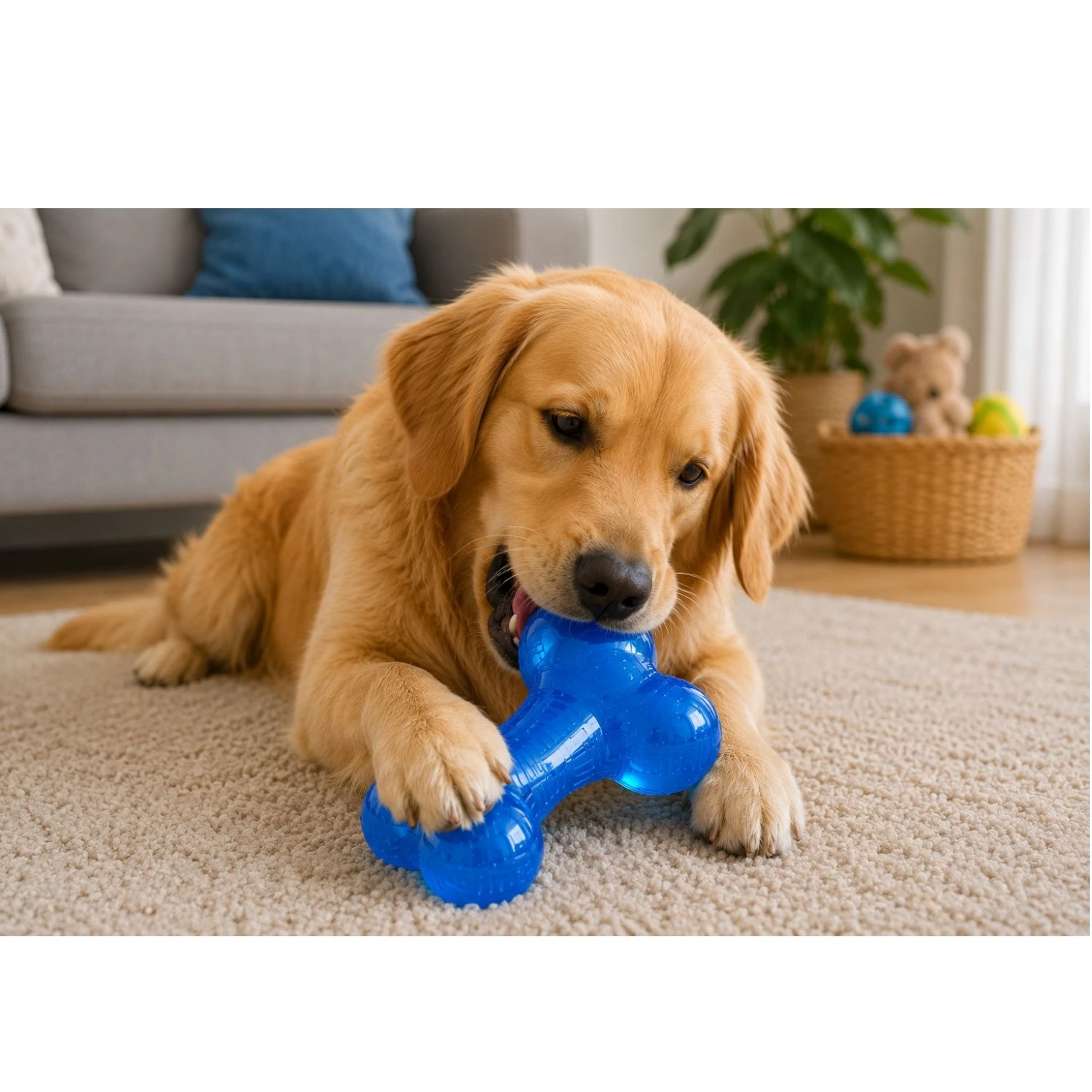 Juguete Para Perro Buster Hueso Duro Talla L Color Azul Hielo - Imagen 3
