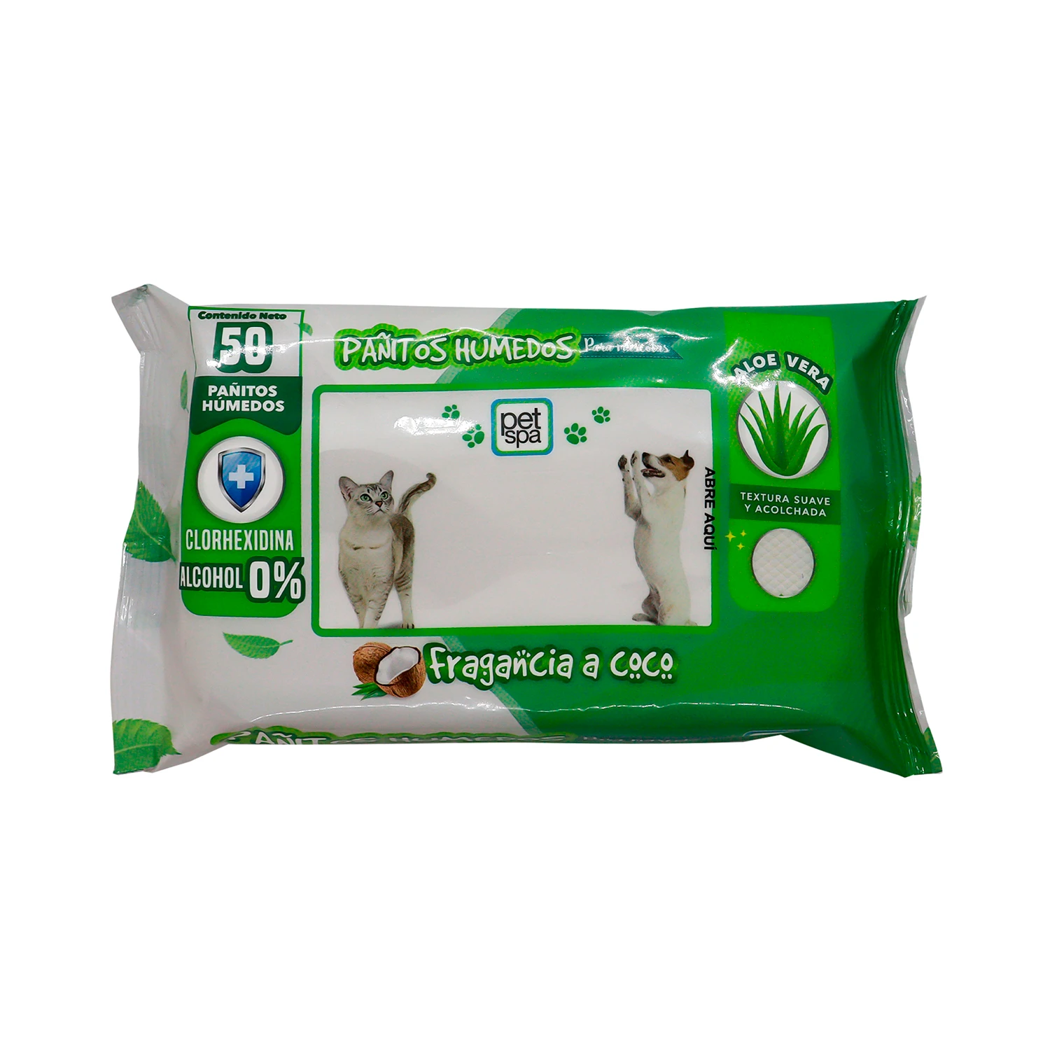 Pañitos Humedos Para Mascotas Pet Spa X 50 und - Pet Spa Colombia