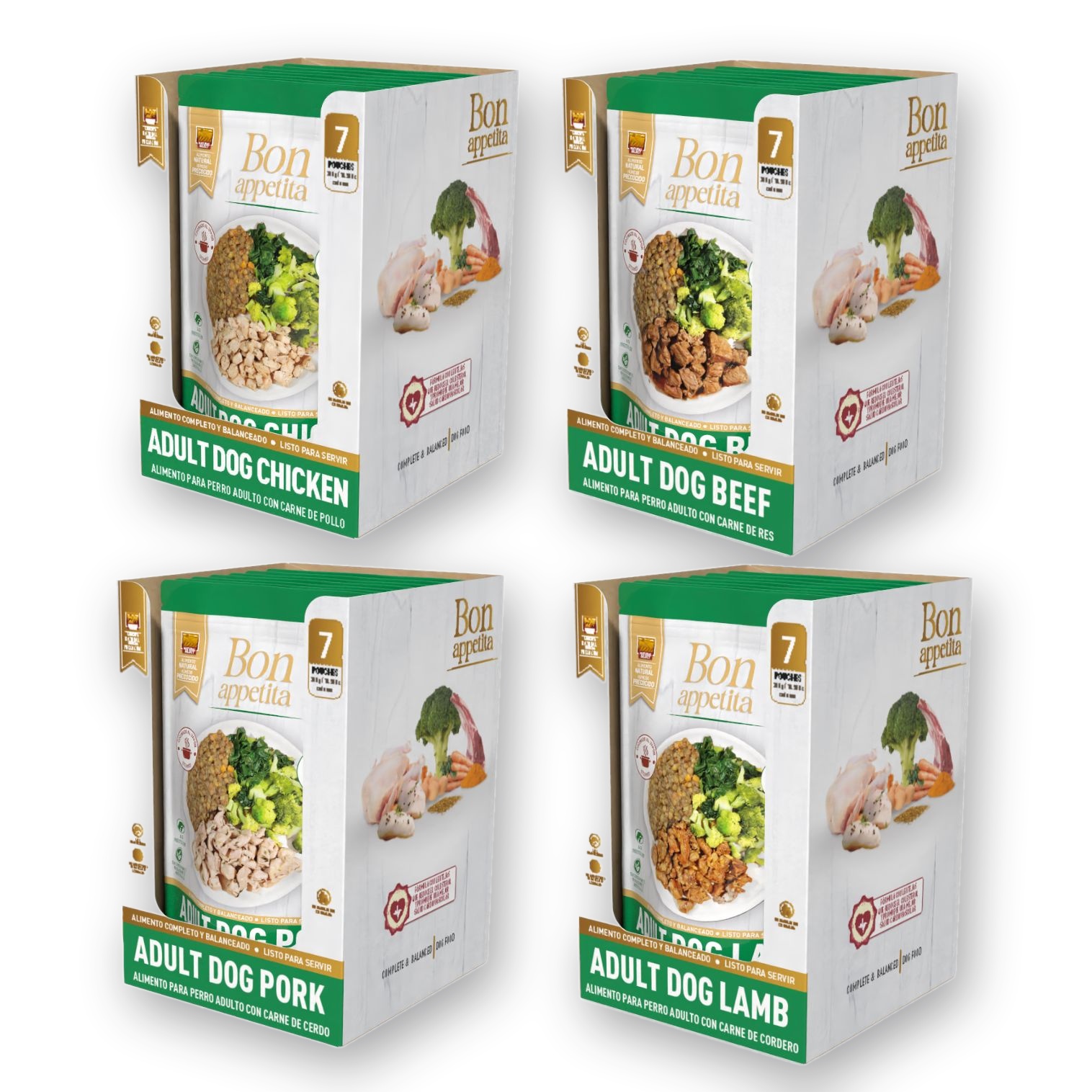 Comida húmeda para perros con diferentes sabores